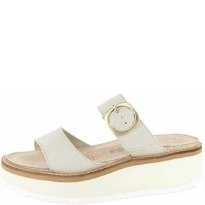 NEW YALEET women's halvah sandals in soft ivory leather